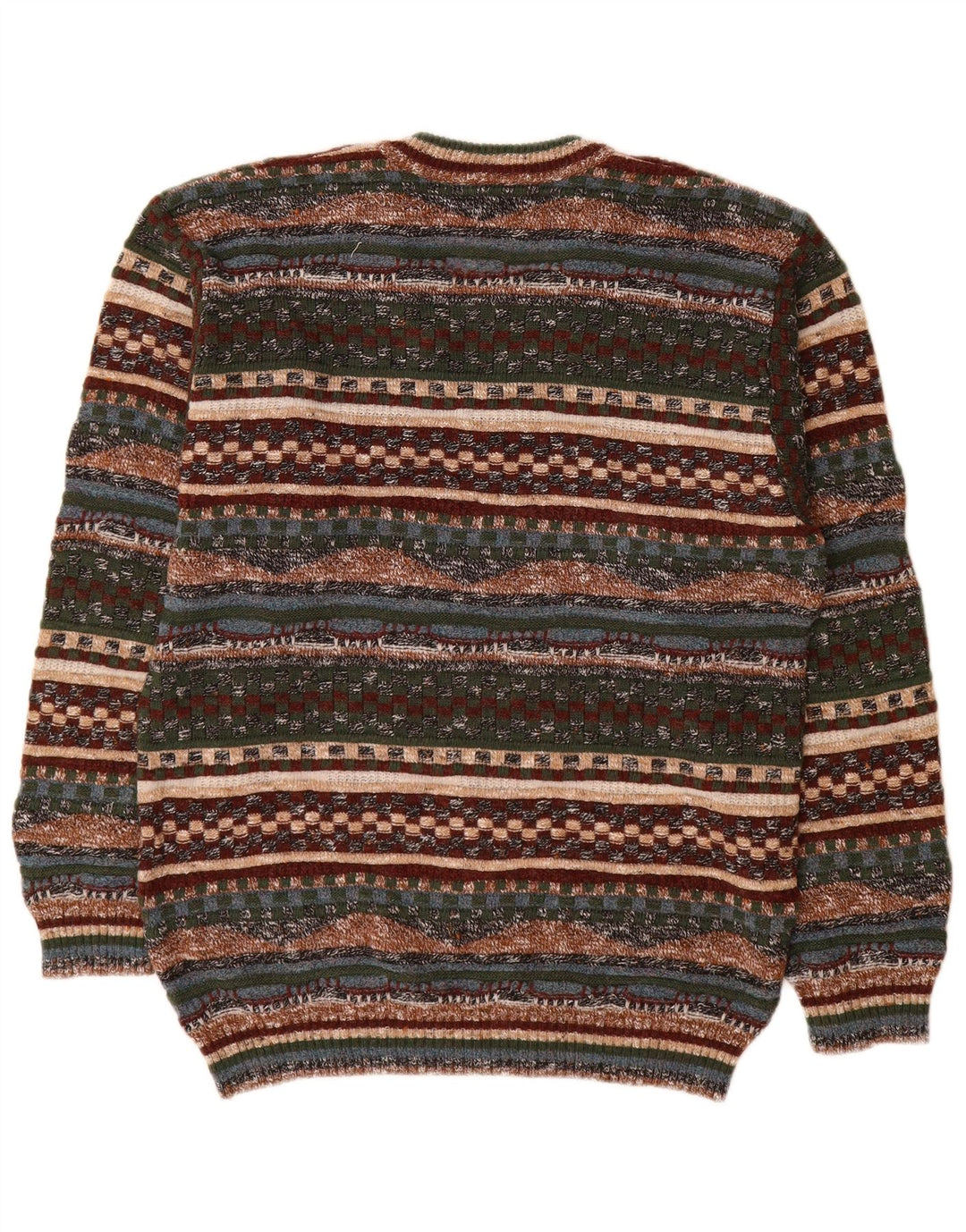 Suéter masculino GARDEUR com decote em V médio multicolorido geométrico