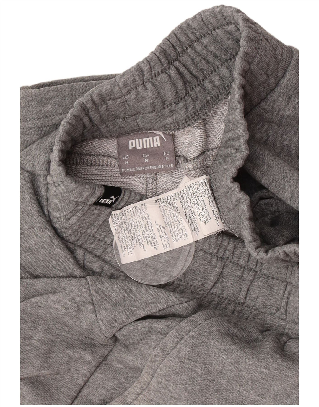 Shorts esportivos masculinos Puma médio cinza manchado de algodão