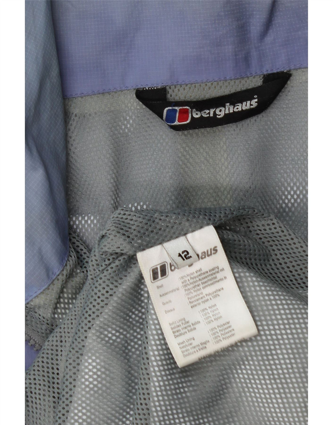 Jaqueta de chuva feminina com capuz grande Berghaus Reino Unido 12 nylon roxo médio