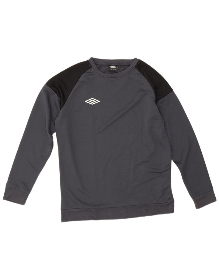 Umbro moletom masculino jumper cinza médio colorblock poliéster
