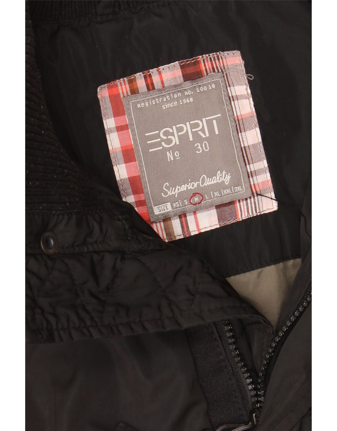 Jaqueta acolchoada masculina ESPRIT UK 38 médio preto