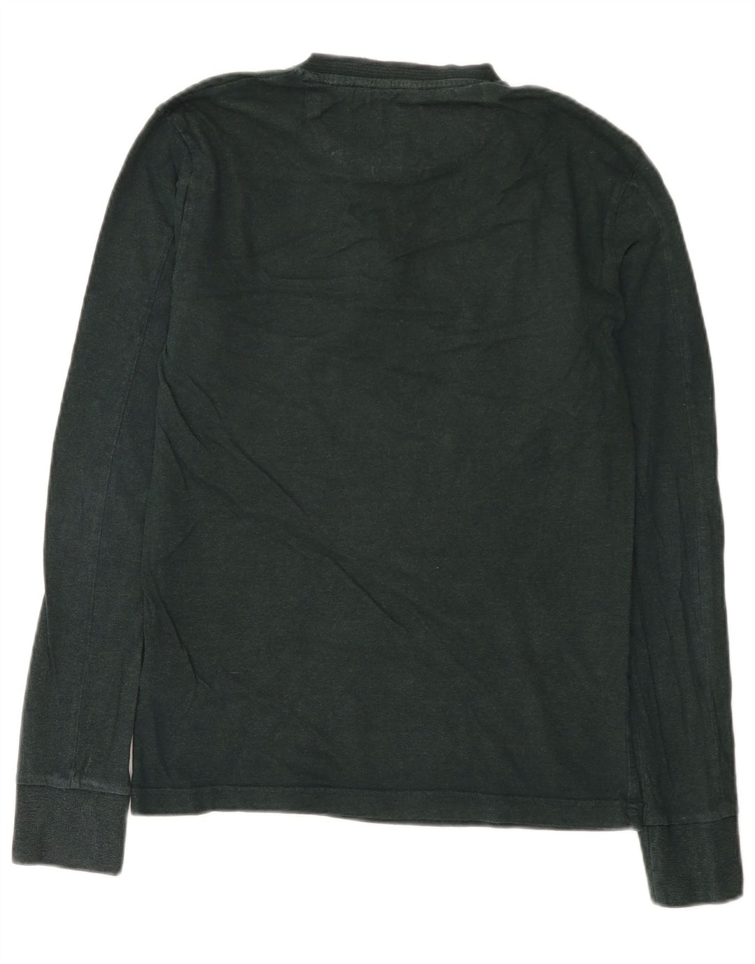 Superdry Mens Top Manga Longa Médio Algodão Verde