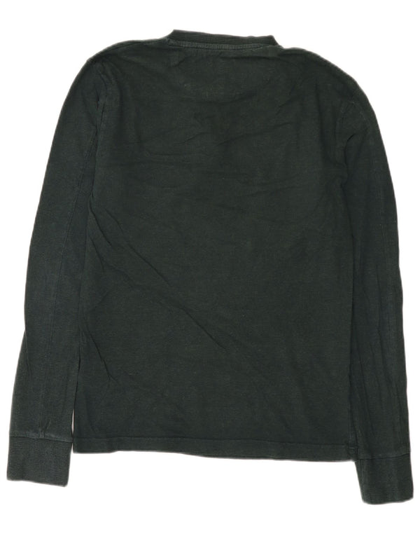 Superdry Mens Top Manga Longa Médio Algodão Verde