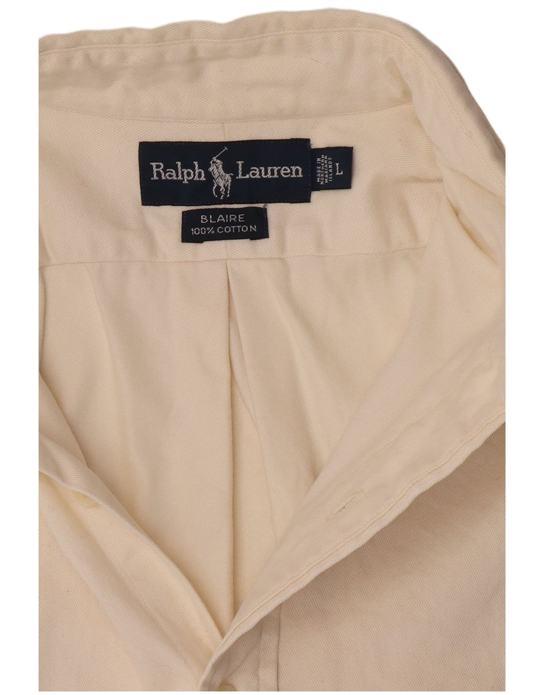 Ralph Lauren Camisa masculina Blaire grande de algodão branco