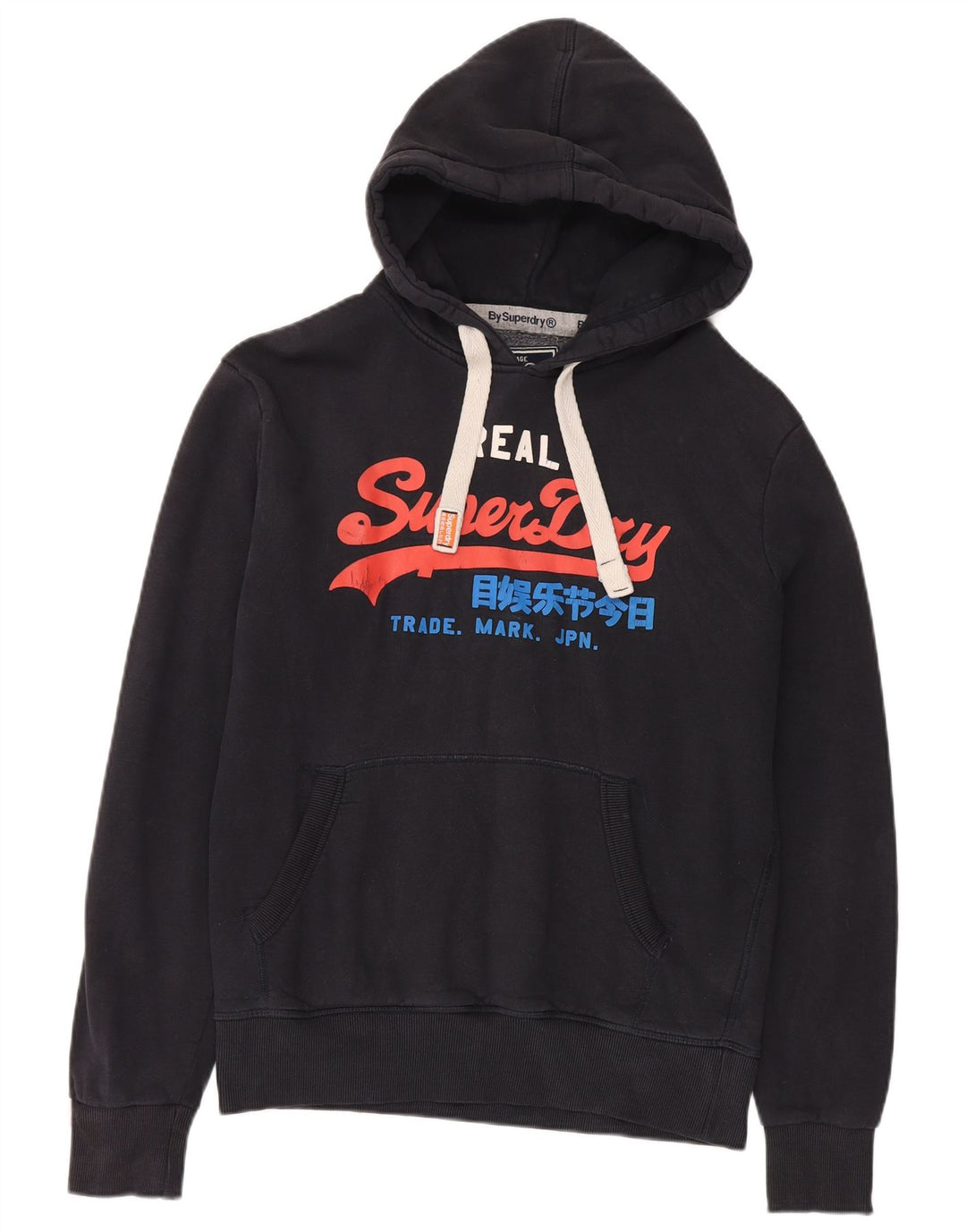 Superdry Mens Graphic Hoodie Jumper Médio Algodão Preto