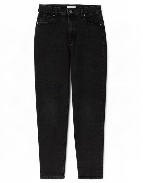 Jeans feminino Levi's Mom cintura alta cônico W28 L27 algodão cinza