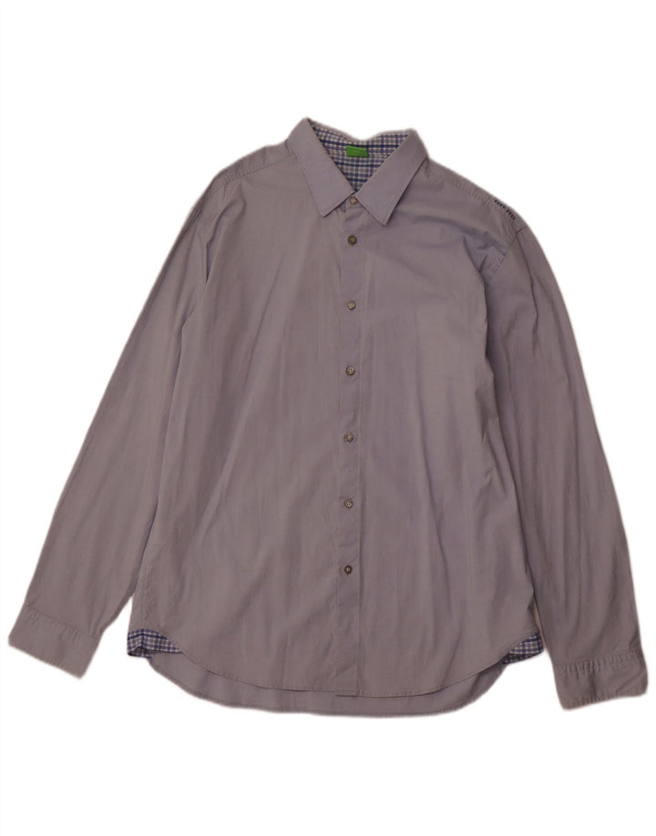 Camisa masculina Hugo Boss 2XL algodão azul