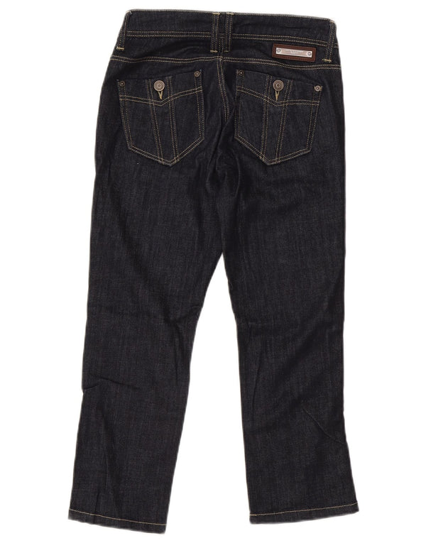 Burberry Calça jeans feminina reta Buckingham W26 L22 algodão azul marinho