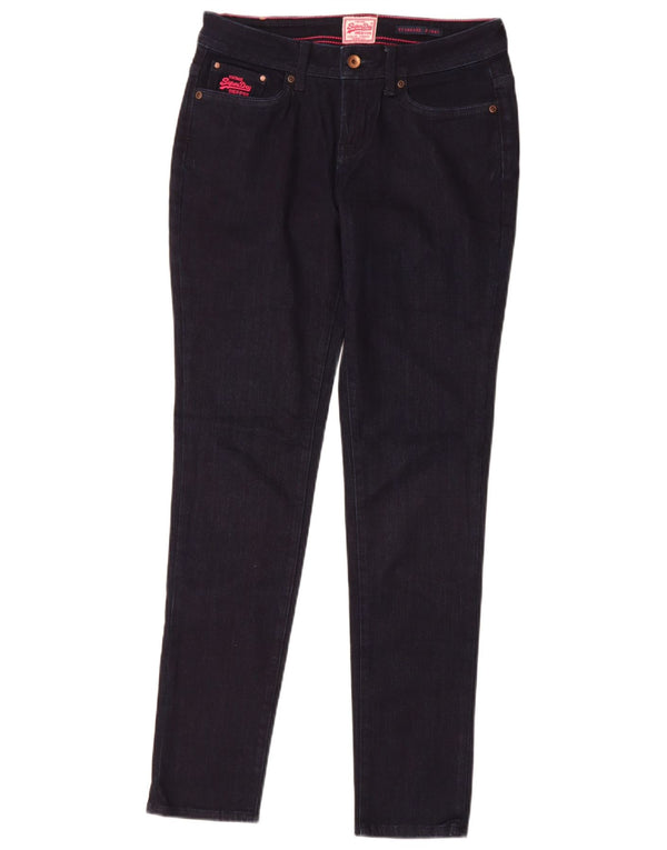 Calça jeans skinny feminina Superdry Standard Fit W30 L32 azul marinho algodão
