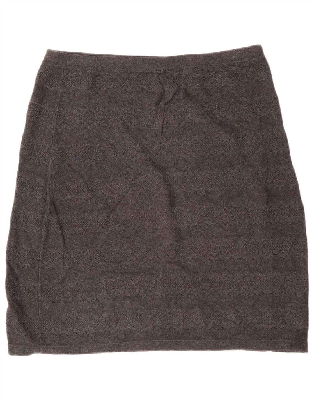 Mini saia feminina de cintura alta Fat Face UK 16 grande W30 cinza algodão clássico