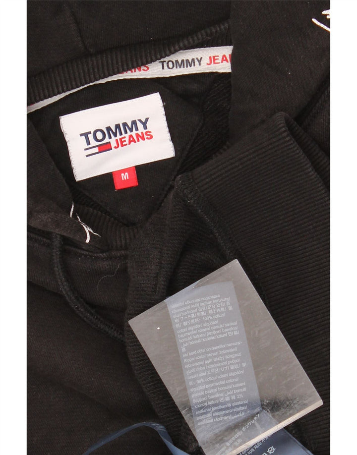 Suéter com capuz gráfico masculino TOMMY HILFIGER médio algodão preto