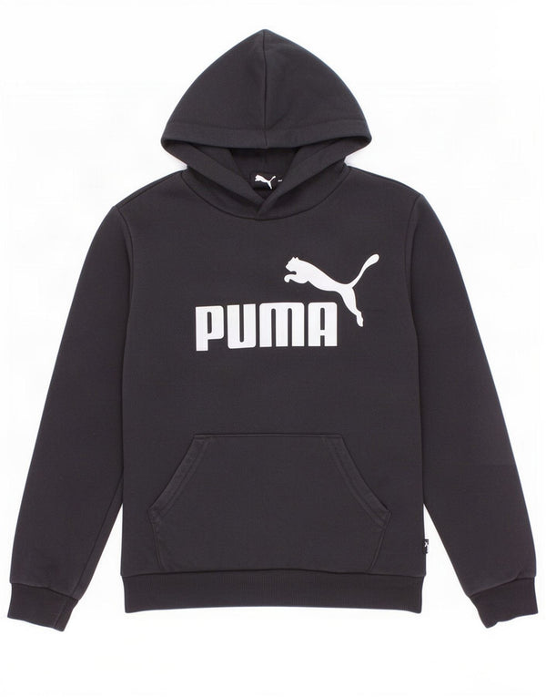 Jumper com capuz gráfico Puma Boys 9-10 anos algodão preto