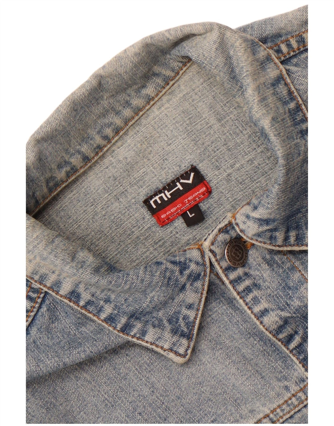 Jaqueta jeans feminina vintage UK 16 grande azul