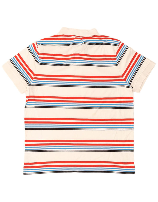 Camisa polo masculina animal grande algodão listrado multicolorido