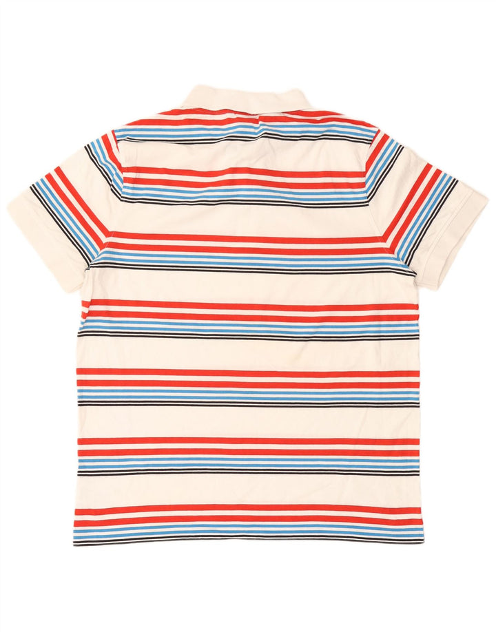 Camisa polo masculina animal grande algodão listrado multicolorido