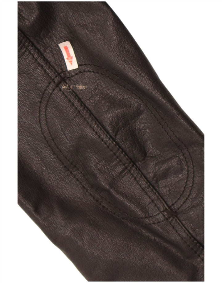 Jaqueta masculina de couro bomber Jack & Jones Reino Unido 40 grande preta