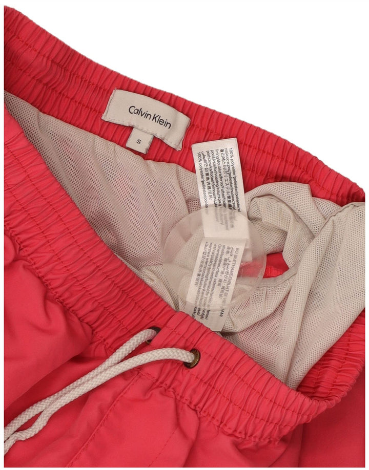 Calvin Klein Shorts de natação masculino gráfico pequeno poliéster colorblock rosa