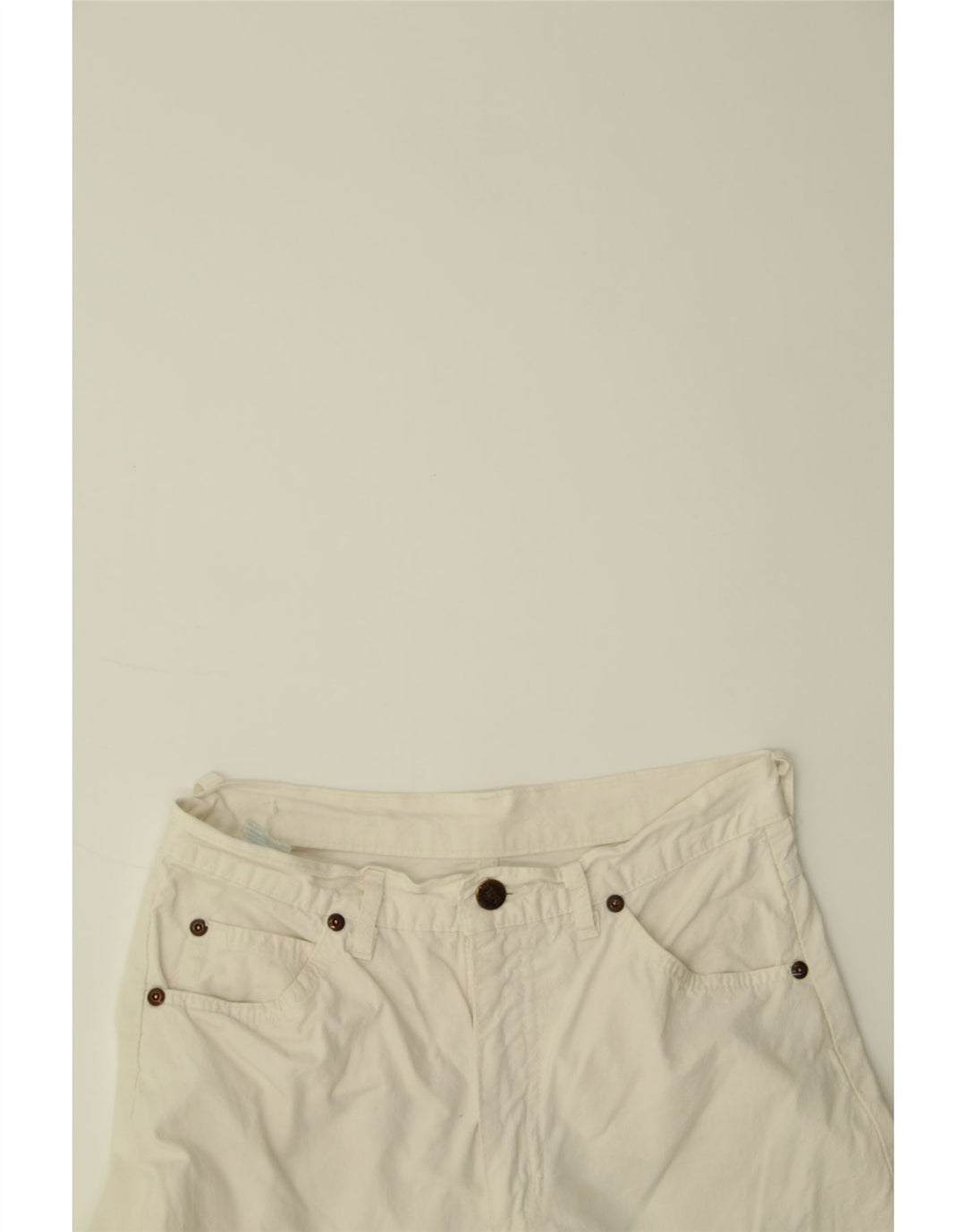 RIFLE Womens Straight Casual Trousers W29 L29 Beige Cotton Vintage Rifle and Second-Hand Rifle from Messina Hembry 