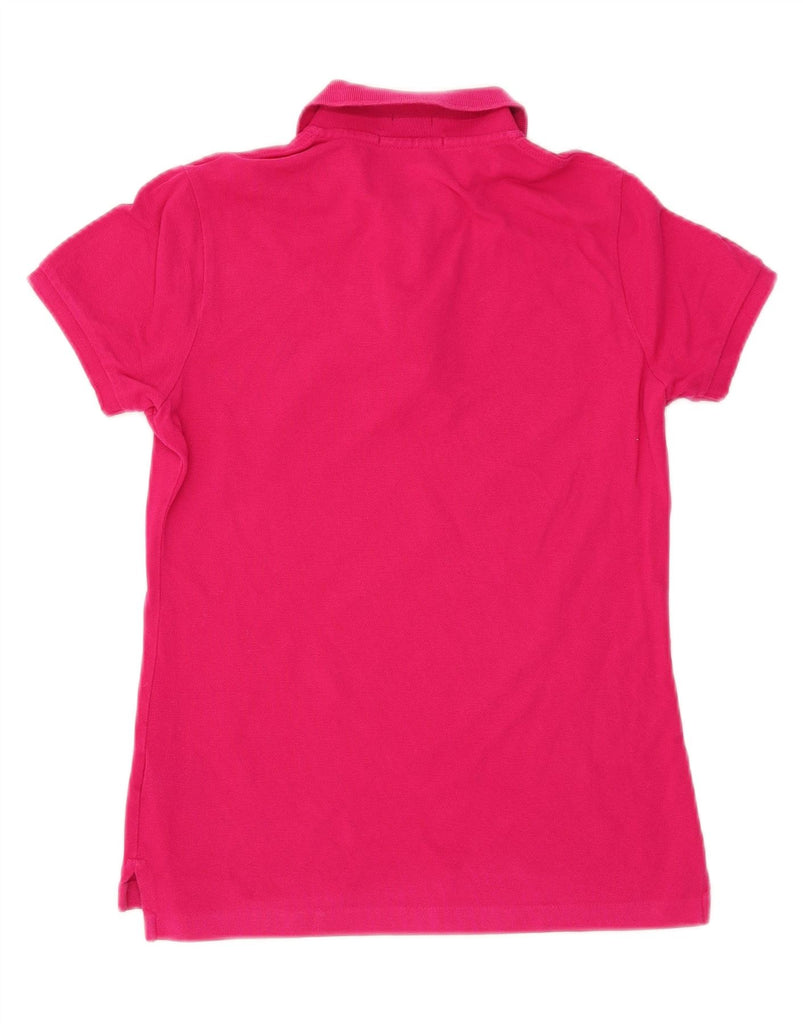 RALPH LAUREN Womens Skinny Polo Shirt UK 10 Small Pink Cotton Vintage Ralph Lauren and Second-Hand Ralph Lauren from Messina Hembry 