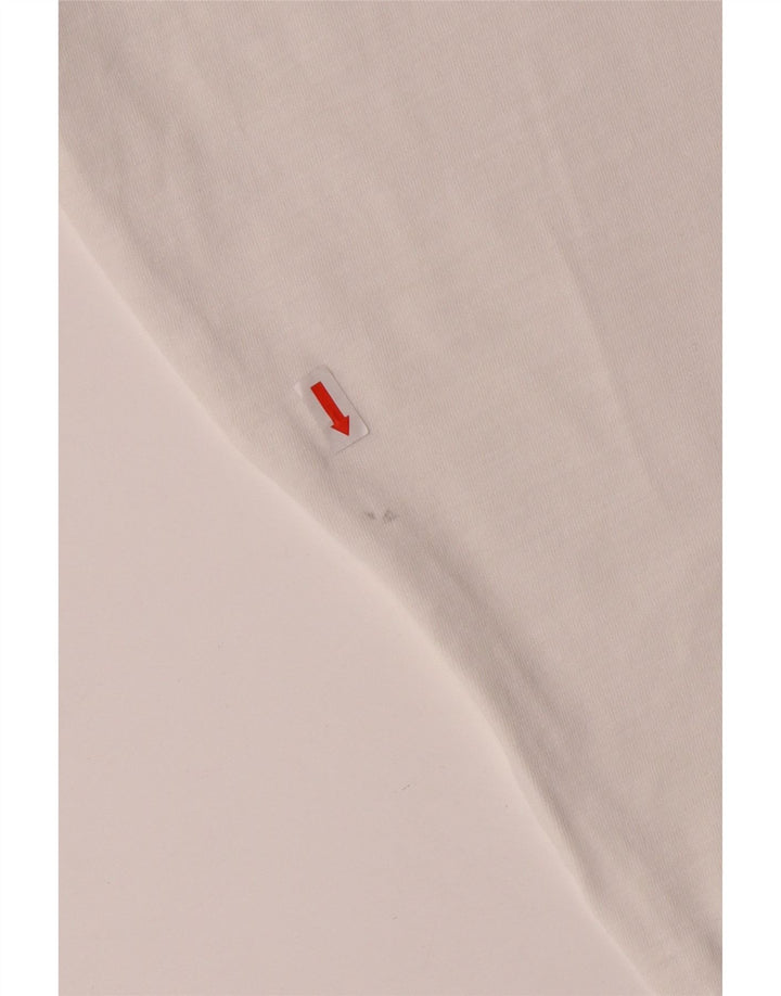Top gráfico masculino VINTAGE manga comprida 2XL algodão branco