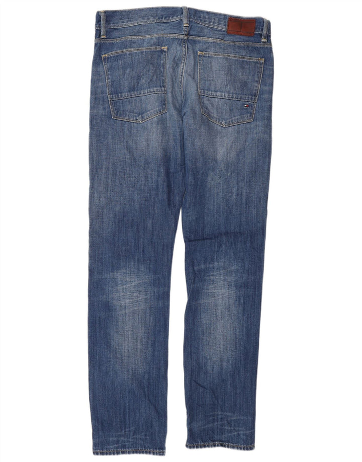 TOMMY HILFIGER Masculino Benton Straight Jeans W32 L32 Azul Algodão