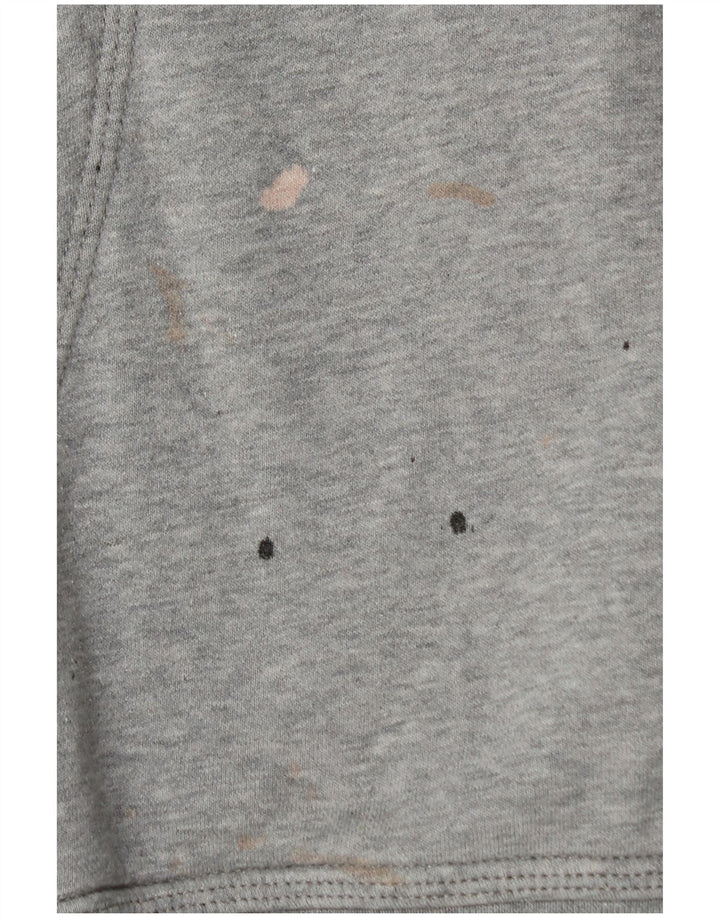 Moletom com capuz masculino Nike médio cinza manchado de algodão