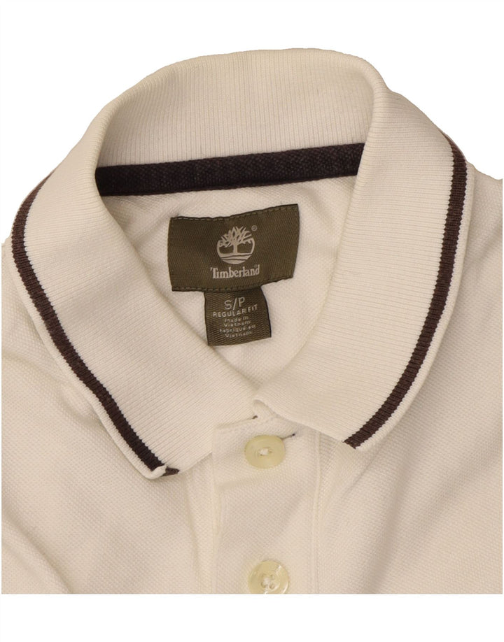 TIMBERLAND Mens Regular Fit Polo Shirt Small White Vintage Timberland and Second-Hand Timberland from Messina Hembry 