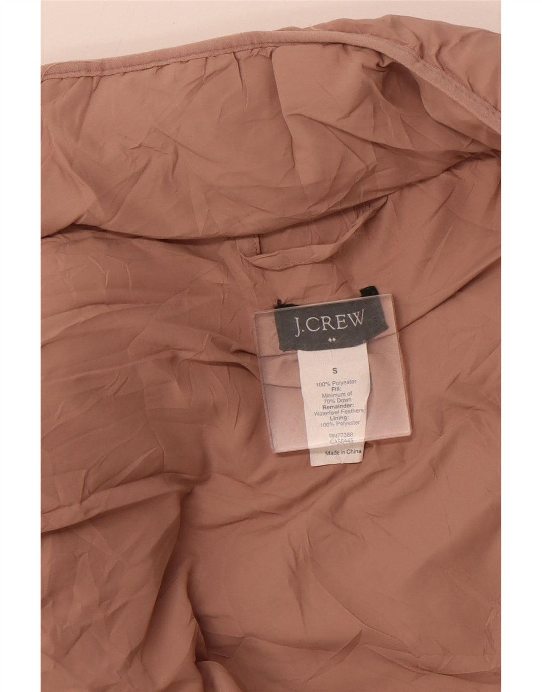 J. CREW Colete acolchoado feminino UK 10 pequeno poliéster rosa