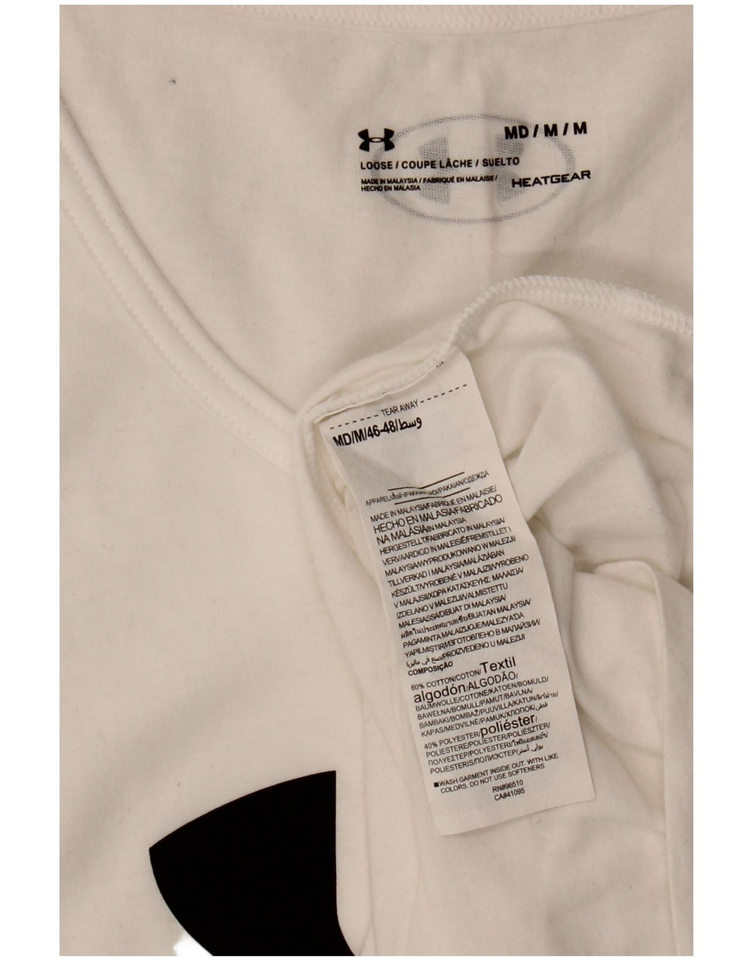 Under Armour Masculino Heat Gear Graphic Colete Top Médio Algodão Branco