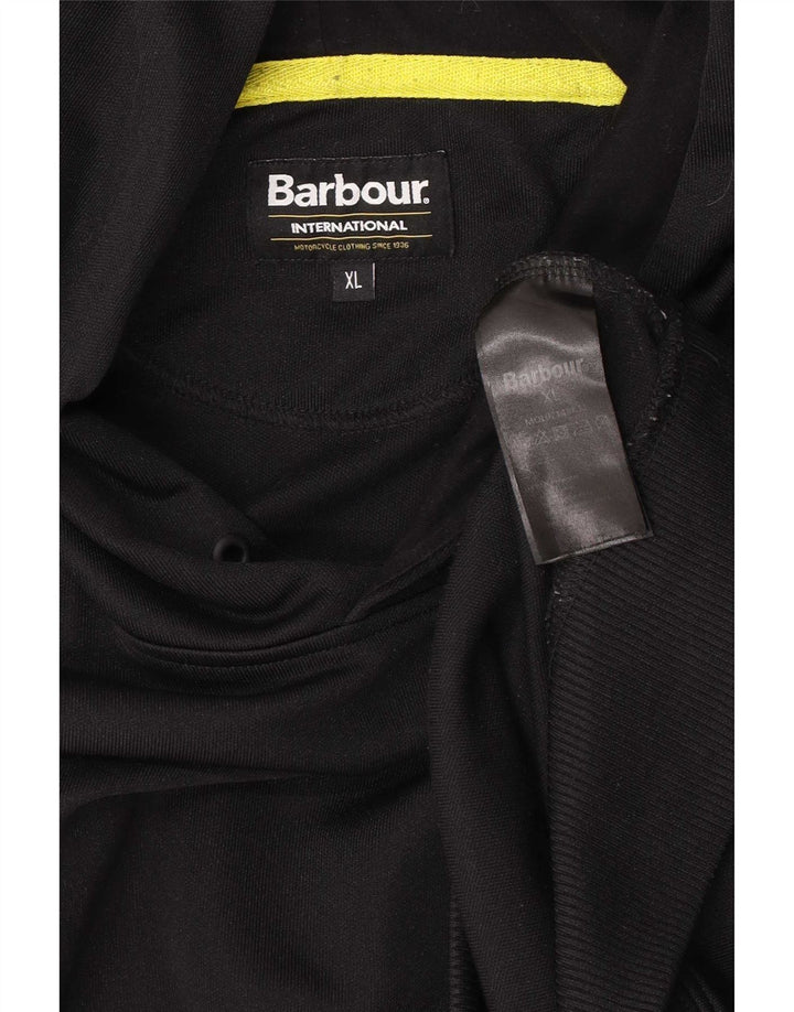 Jumper masculino com capuz Barbour XL preto poliéster