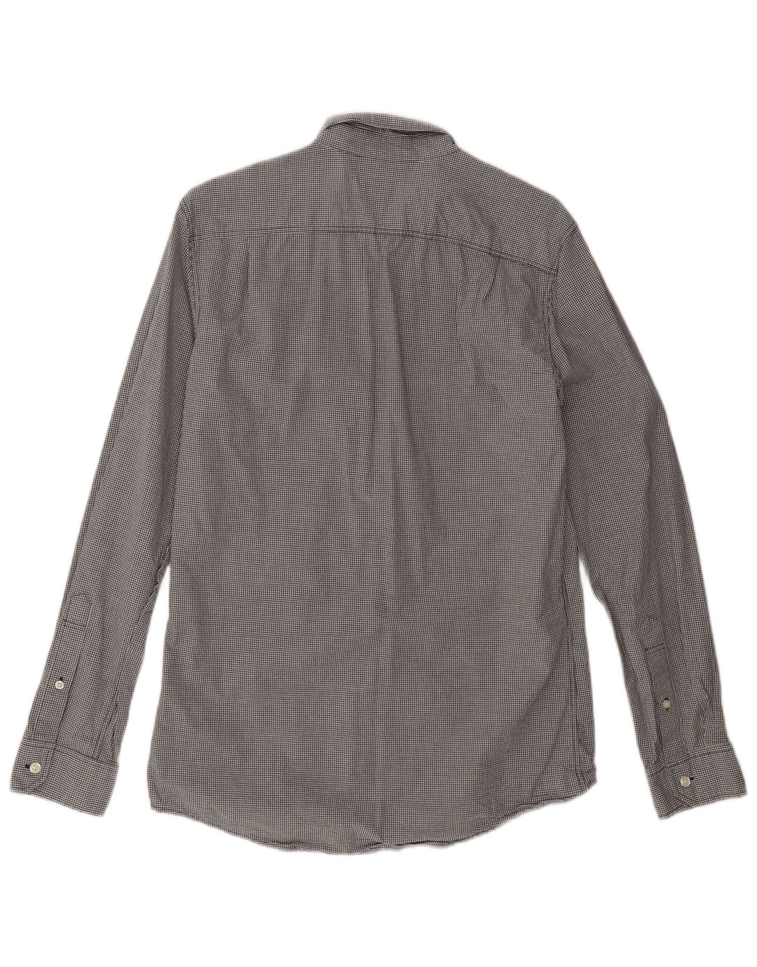Camisa masculina clássica de ajuste Jack Wills, pequena, preta, algodão guingão