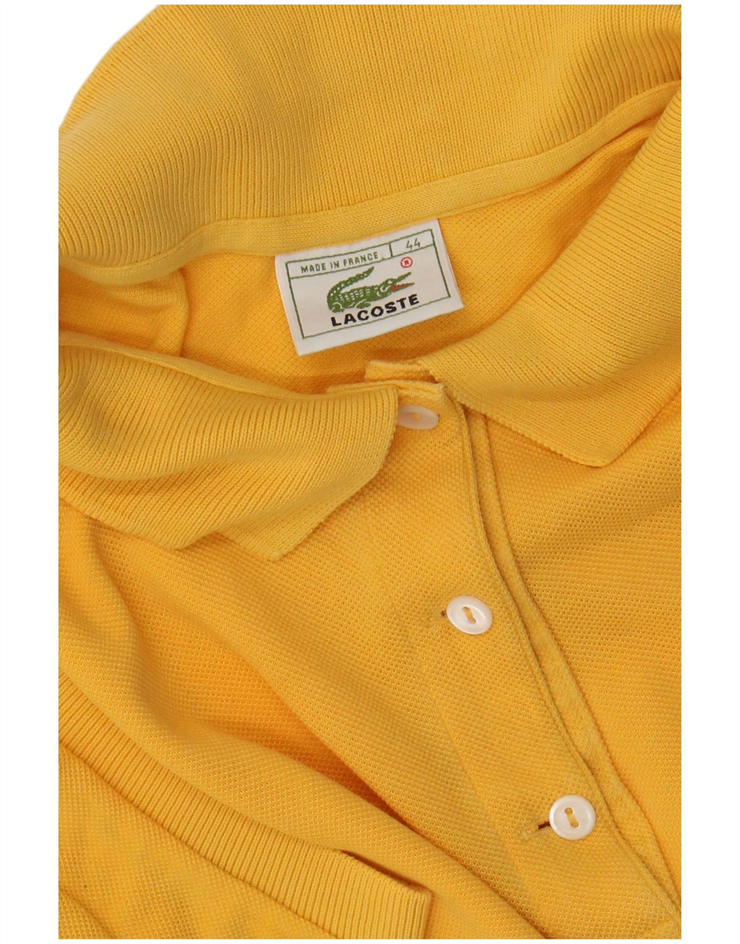 Camisa polo feminina LACOSTE tamanho 44 grande algodão amarelo