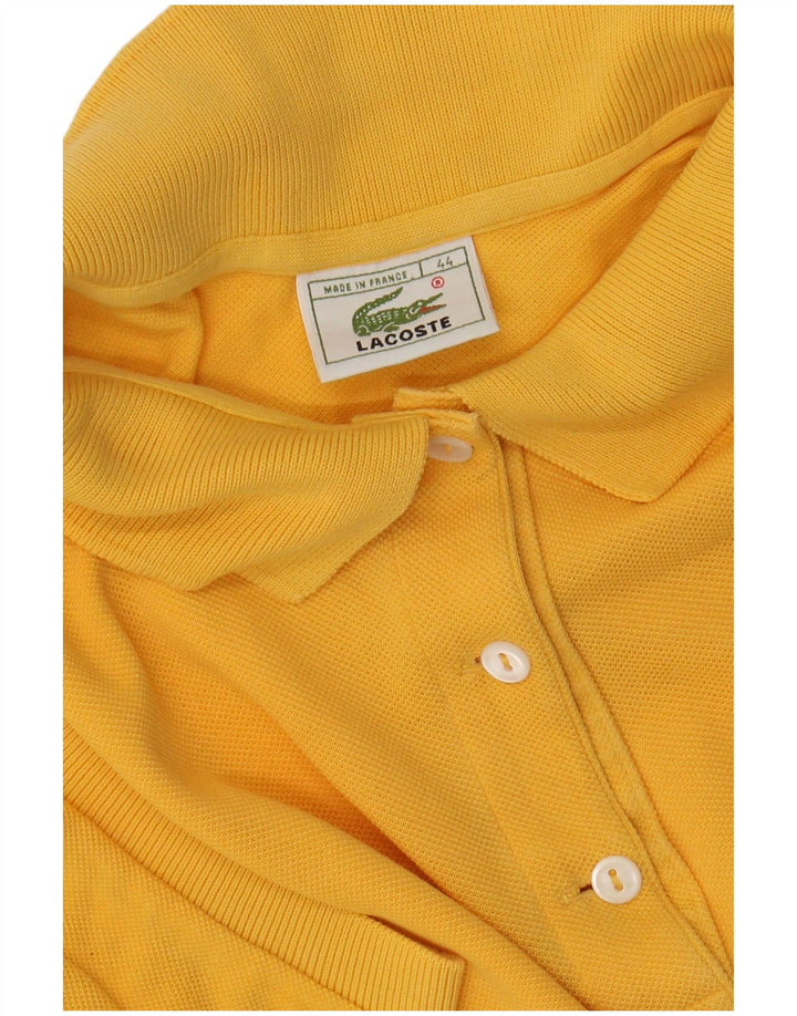 Camisa polo feminina LACOSTE tamanho 44 grande algodão amarelo