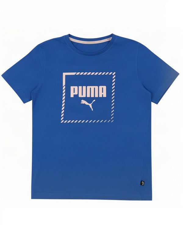 Camiseta Puma Menino Graphic Top 13-14 Anos Azul Algodão