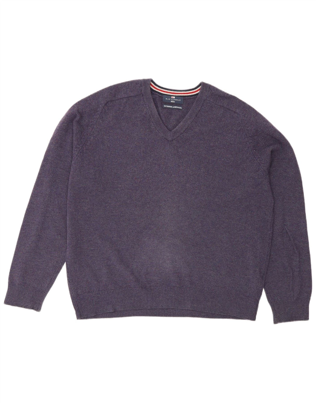 Suéter masculino Marks & Spencer Blue Harbor com decote em V roxo médio