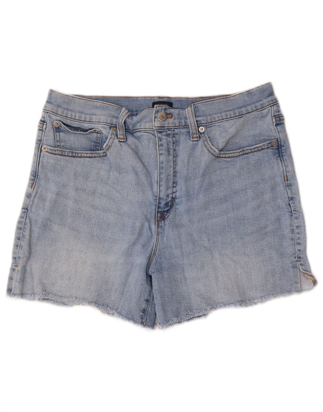 J. CREW Shorts jeans feminino W32 grande algodão azul
