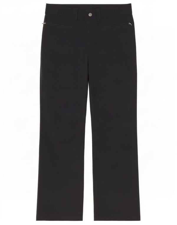 Calça feminina reta casual Columbia US 8 médio W30 L30 nylon preto
