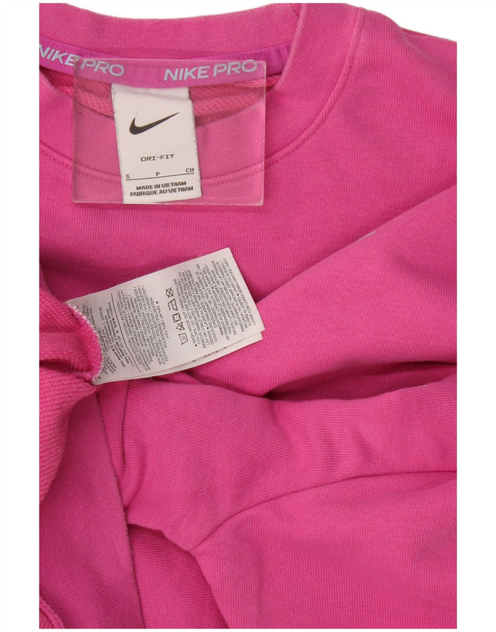 Moletom feminino Nike Graphic Oversized Jumper UK 10 pequeno algodão rosa