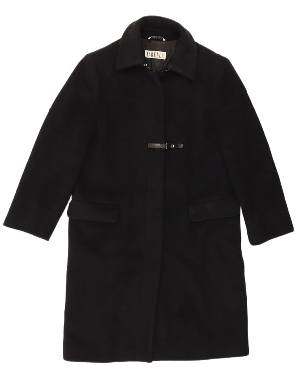 Sobretudo feminino Marella UK 12 lã virgem preta média