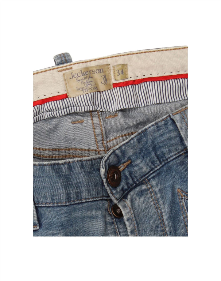 Jeans retos masculinos JECKERSON W34 L30 algodão azul