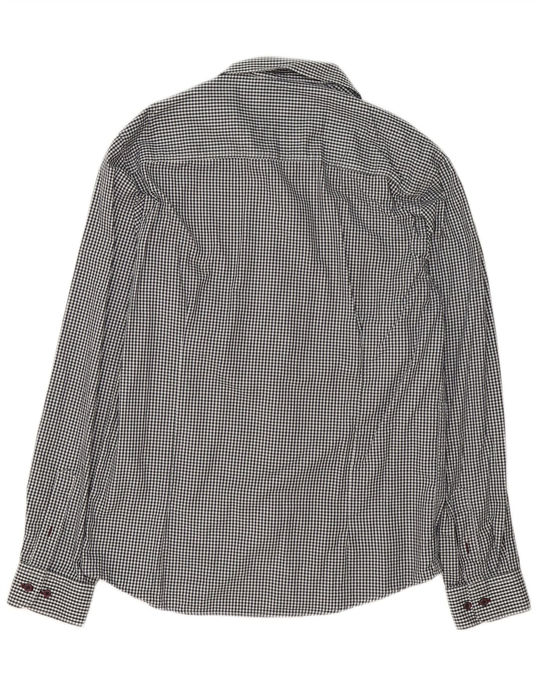 Camisa masculina Jack & Jones grande algodão guingão branco
