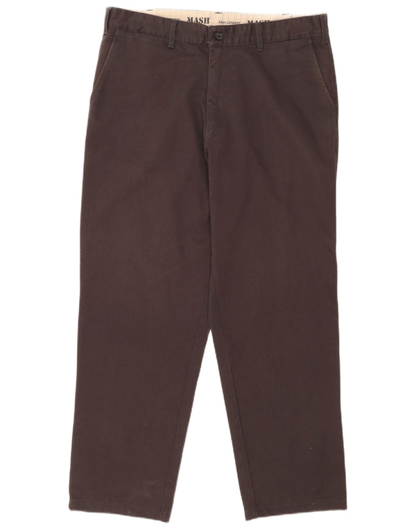 Calça Chino Masculina Reta Mash IT 54 2XL W36 L29 Algodão Cinza