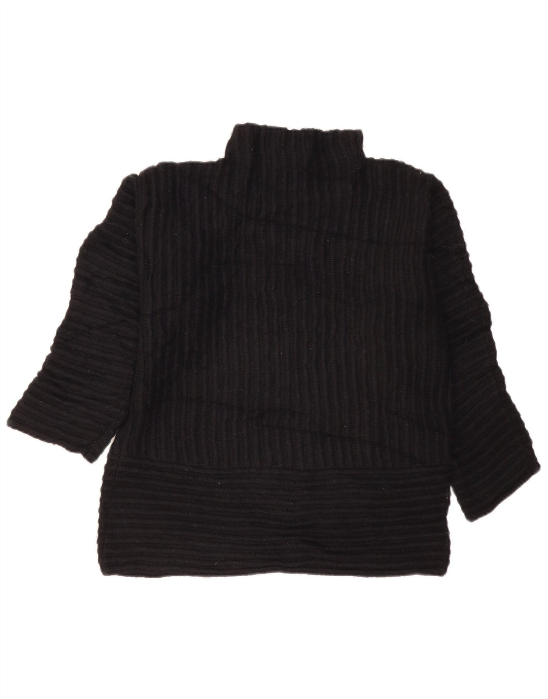DKNY Suéter feminino oversized com gola de tartaruga Reino Unido 10 pequeno preto