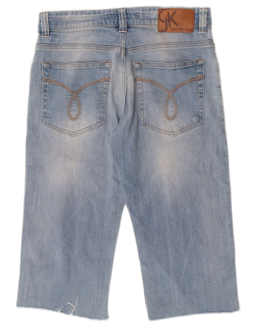 Calvin Klein Calça jeans feminina slim regular fit W29 algodão azul médio