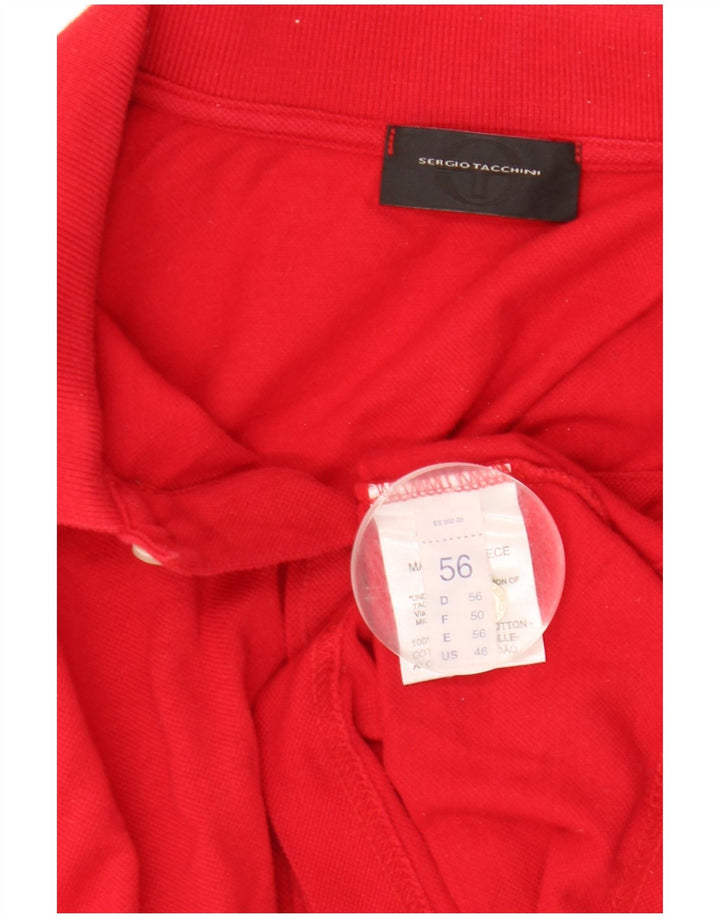 Camisa polo masculina Sergio Tacchini IT 56 2XL algodão vermelho