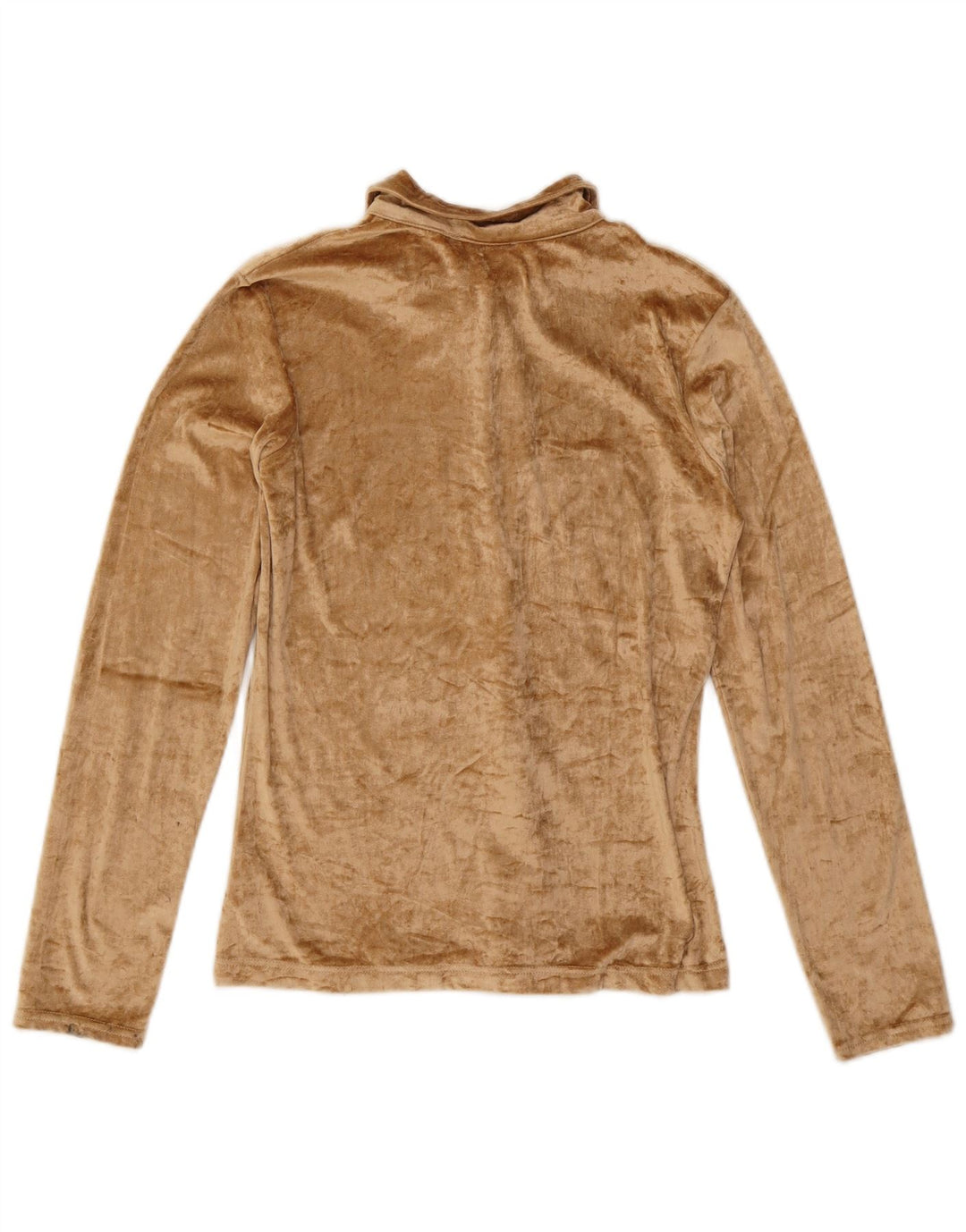 Blusa feminina de veludo SQUAW Reino Unido 12 acrílico bege médio