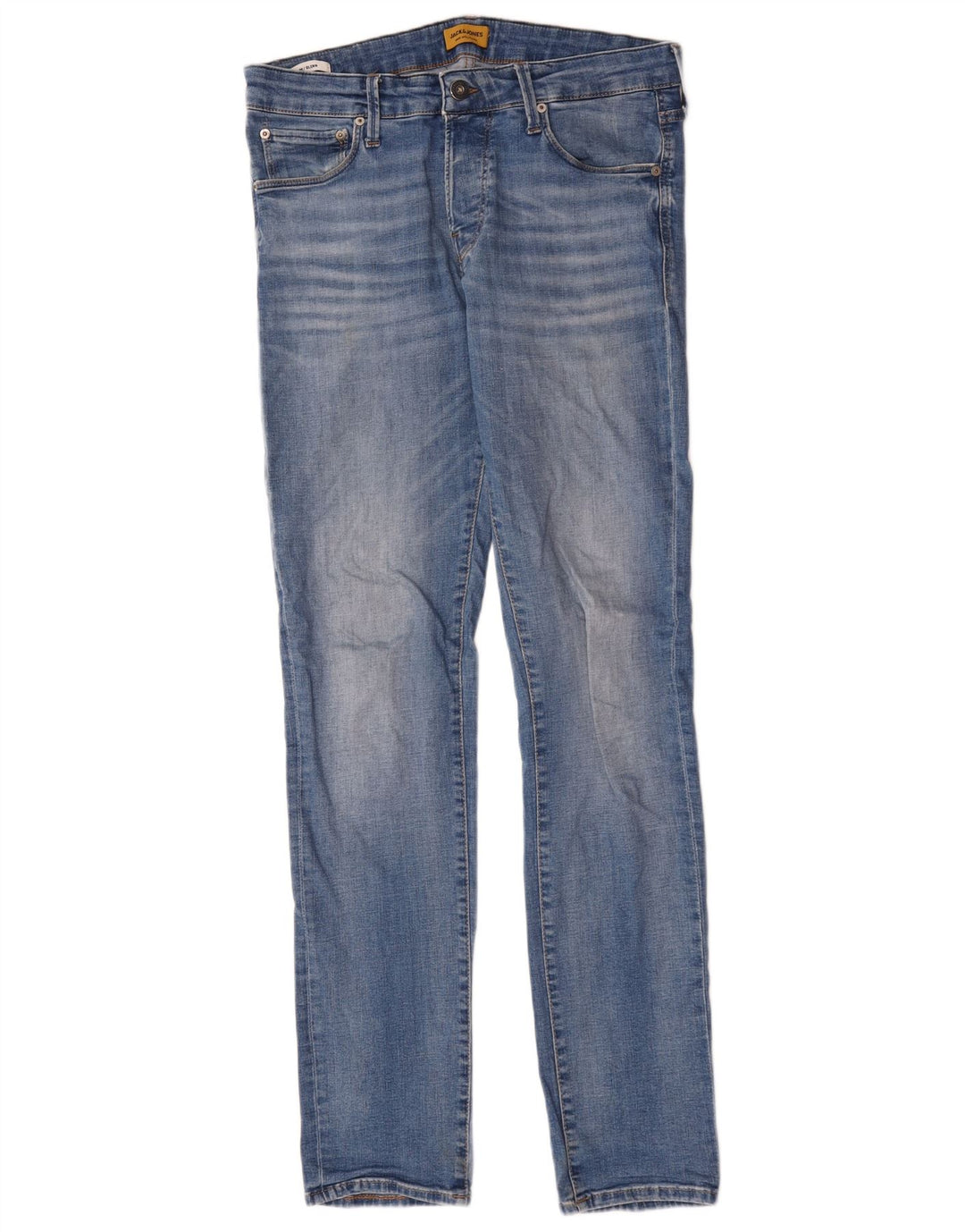 Jack & Jones Masculino GLENN Slim Jeans W32 L34 Azul Algodão