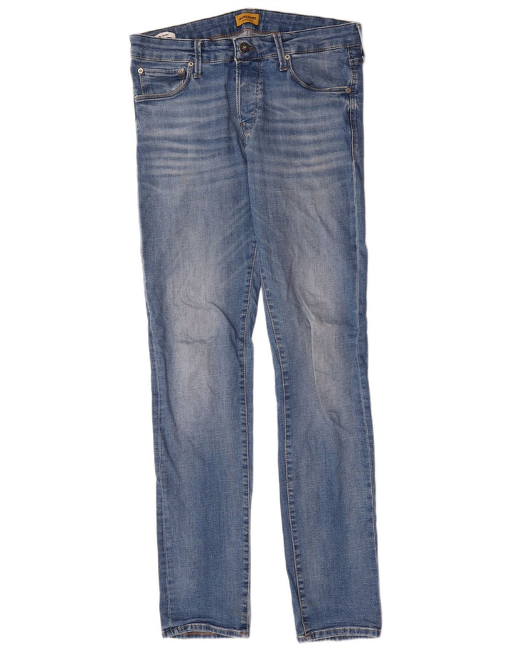 Jack & Jones Masculino GLENN Slim Jeans W32 L34 Azul Algodão
