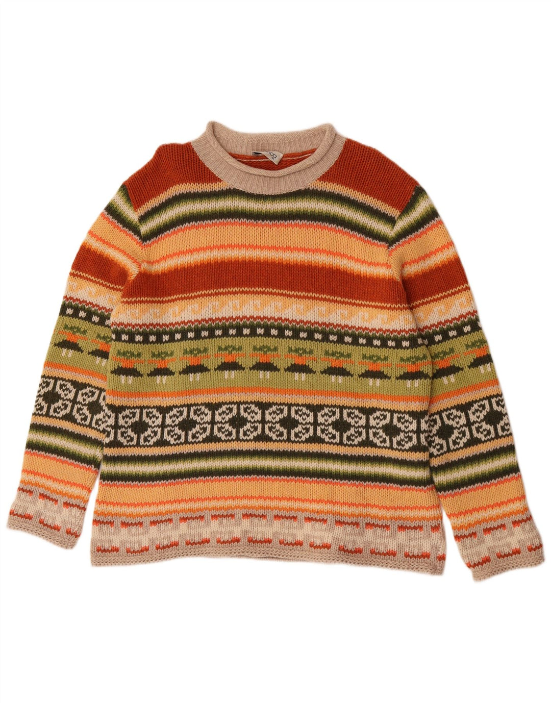 Suéter feminino Bianca com gola tartaruga IT 46 grande multicolorido