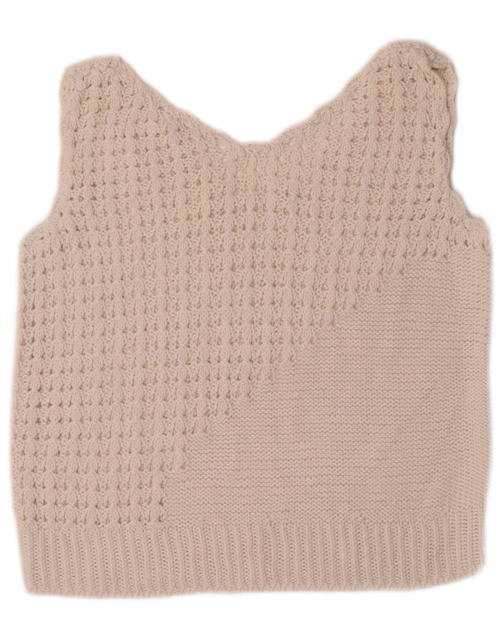 Regata feminina vintage com colete curto UK 10 pequena branca